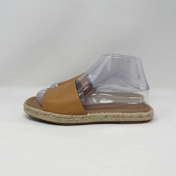 Universal Thread Maren Slide Sandal Womens 6 Tan Square Toe Espadrille - Picture 4 of 8